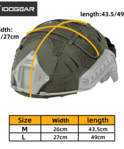 Alternative view of IDOGEAR TACTICAL HELMET COVER WITH NVG BATTERY POUCH RANGER GREEN [IG-HC3813]